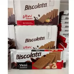 ویفر بیسکولاتا Biscolata مدل Veni با طعم شکلات فندقی 12بسته 