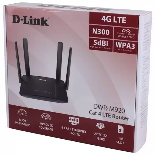 مودم روتر سیمکارتی 4G LTE دی لینک DWR-M920 