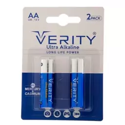 باتری قلمی وریتی Verity Ultra Alkaline LR6 بسته 2 عددی 