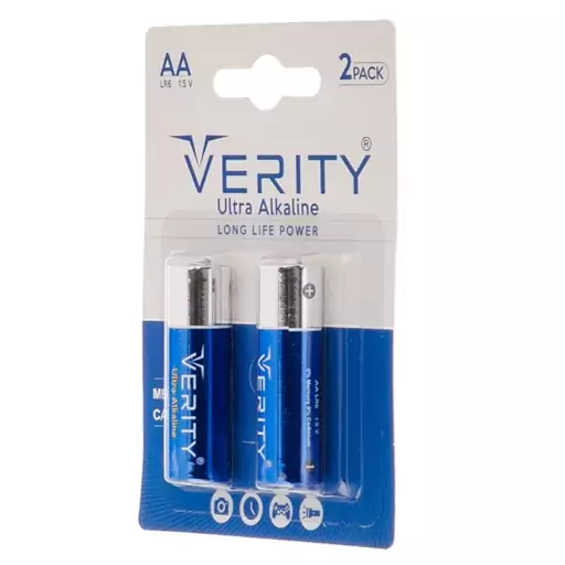 باتری قلمی وریتی Verity Ultra Alkaline LR6 بسته 2 عددی 