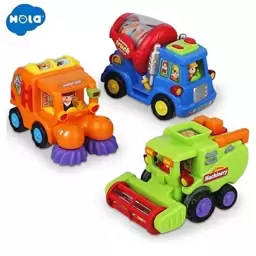 پک سه تایی ماشین اسباب بازی هولی تویز Hola Toys