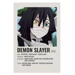 پوستر مدل طرح انیمه شیطان کش demon slayer کد 400