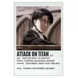 پوستر مدل لیوای اکرمن Levi ackreman طرح انیمه Attack on titan کد 166