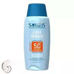 ژل ضد آفتاب بدون رنگ آردن سولاریس SPF50 مدل Clear Newgen محافظ UVA ،UVB، ضد آب، مناسب پوست چرب حجم 100 میلی‌لیتر