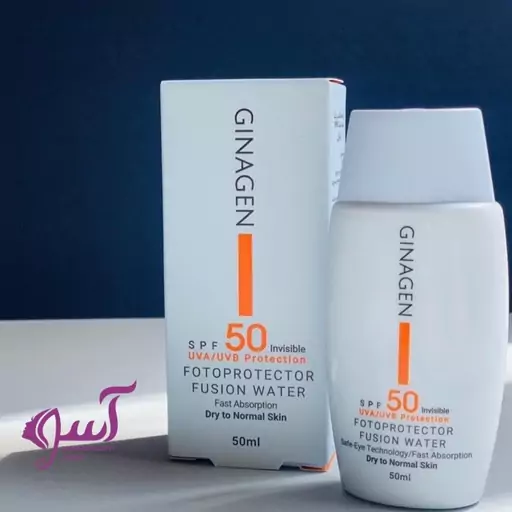 کرم ضد آفتاب ژیناژن بی رنگ مناسب پوست خشک تا نرمال SPF50