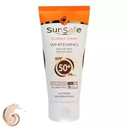 کرم ضد آفتاب رنگی سان سیف مدل SPF50 محافظ UVA ،UVB و +++PA، ضد چروک، روشن‌کننده، ضد لک مناسب انواع پوست وزن 50 گرم