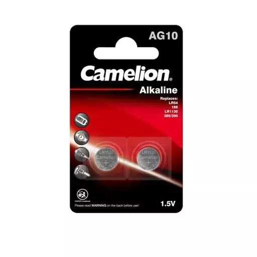 باتری سکه ای Camelion Alkaline AG10 بسته 2 عددی