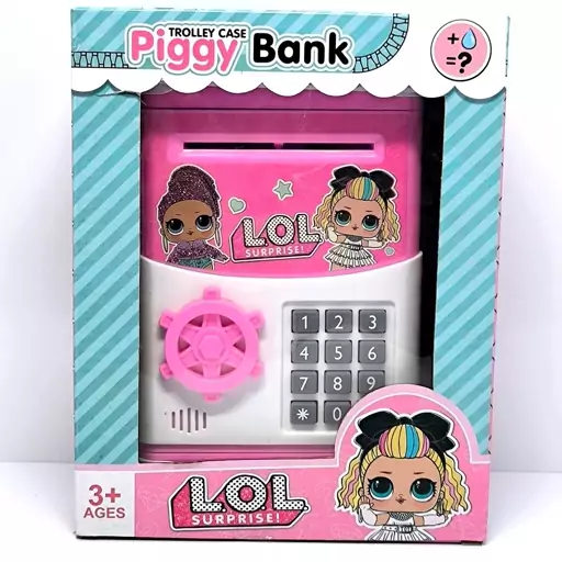 گاوصندوق رمز دار اسباب بازی طرح ال او ال سوپرایز TROLLEY CASE Piggy Bank LOL Surprise