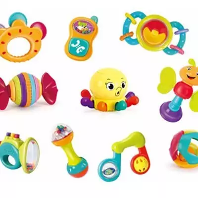 جغجغه دندانگیر رنگارنگ 10 عددی هولی تویز Hola Toys مدل 939