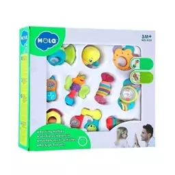 جغجغه دندانگیر رنگارنگ 10 عددی هولی تویز Hola Toys مدل 939