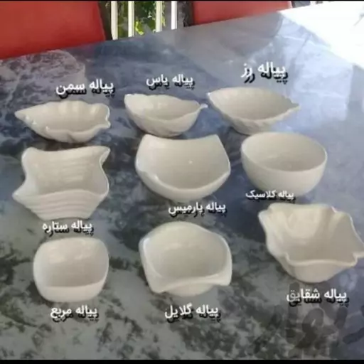 انواع پیاله 