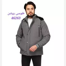 کاپشن مردانه کلاه دار  آستین بلند جنس مموری رنگ قهوه ای تیره 46260 سبزروشن 46261 سبزتیره 46262 طوسی روشن 46263 