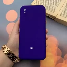 قاب گوشی Redmi 9A شیائومی سیلیکونی پاک کنی اورجینال داخل پارچه ای محافظ لنز دار رنگ سرمه ای کد 39230