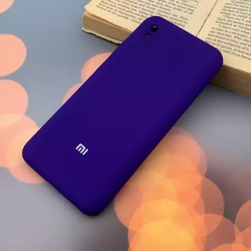 قاب گوشی Redmi 9A شیائومی سیلیکونی پاک کنی اورجینال داخل پارچه ای محافظ لنز دار رنگ سرمه ای کد 39230