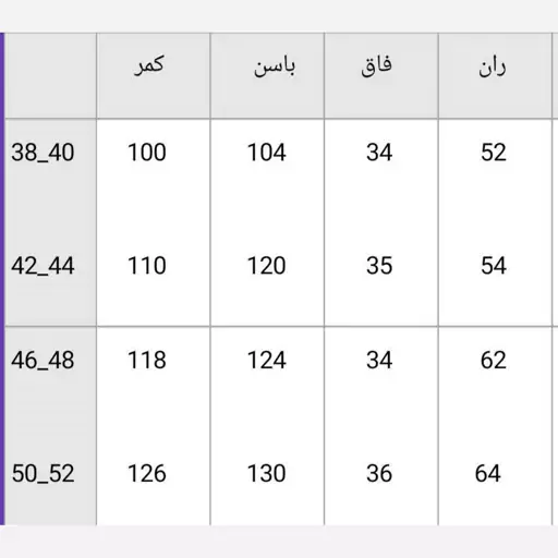 شلوار کارگو زنانه سایز 38 تا 52