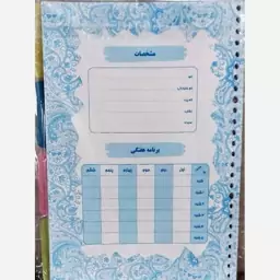 برگه کلاسور 100 برگ ( 26 سوراخ )