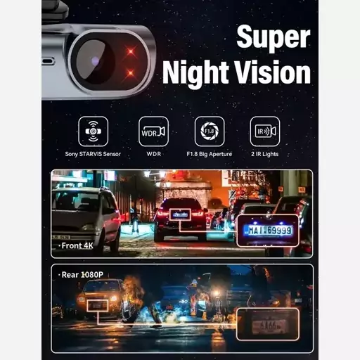 دوربین خودرو 4k وایفای دار