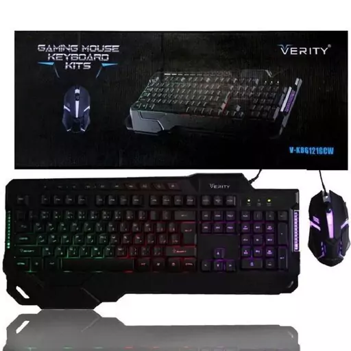 کیبورد و ماوس مخصوص بازی وریتی مدل V-KB6121GCW ا Verity V-KB6121GCW Wired Gaming Keyboard با کیفیت مناسب