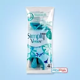 خودتراش زنانه دو لبه ونوس ژیلت Gillette Simply Venus بسته 4 عددی