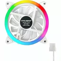 فن کیس 12 سانتی متری RGB دار کول کیپر Coolkeeper سفید