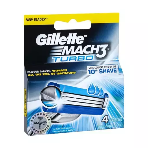 تیغ یدک ژیلت مچ تری توربو 4 عددی Gillette mach3 Turbo