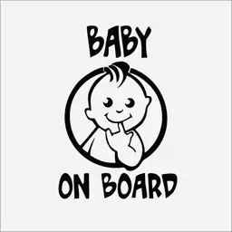 برچسب استیکر بدنه خودرو طرح Baby On Board کودک در خودرو1