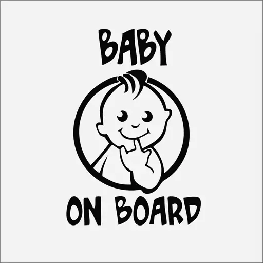 برچسب استیکر بدنه خودرو طرح Baby On Board کودک در خودرو1