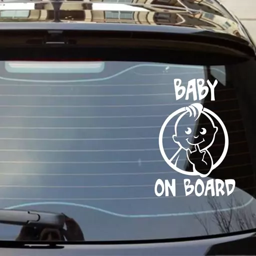 برچسب استیکر بدنه خودرو طرح Baby On Board کودک در خودرو1