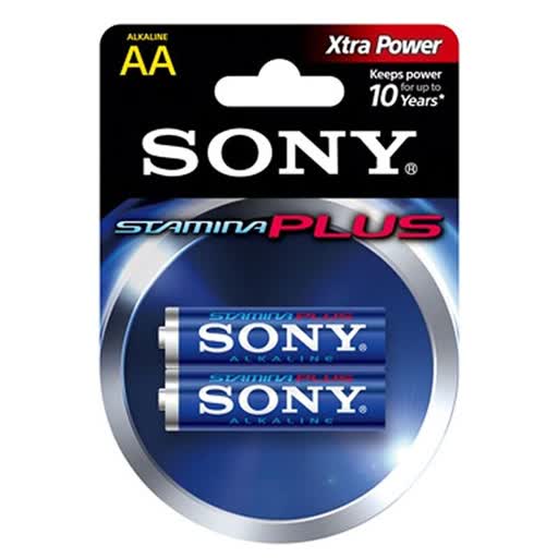 باتری نیم قلمی AAA آلکالاین SONY مدل Stamina Plus کارتی دو عددی