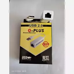 کابل تبدیل Usb به Lan ( پورت شبکه اینترنت)برند G-plus