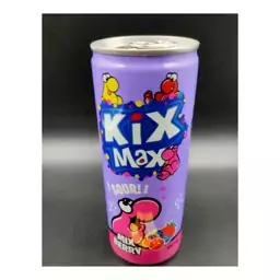 نوشابه گازدار کیکس مکس با طعم میکس بری (250 میل) kixmax

