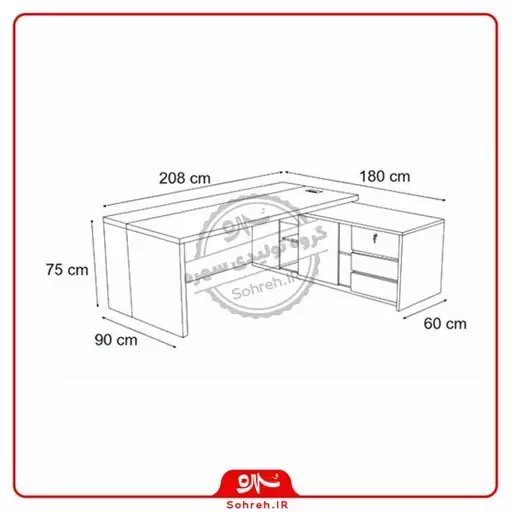 میز اداری مدل SO19178