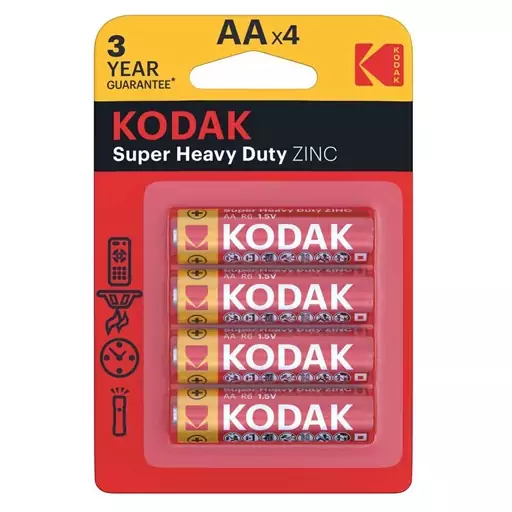 باتری قلمی کداک مدل Kodak Super Heavy Duty پک 4 عددی (مقاومت)