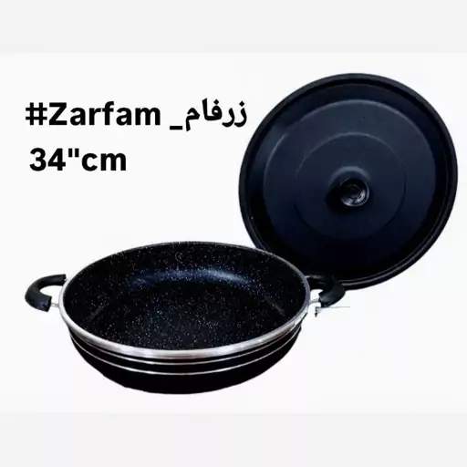 تابه تک طرح چدن زرفام سایز 34 