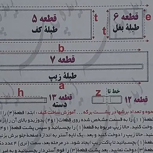 الگو آماده کوله پشتی چرم دست دوز الگوی آماده کیف چرم