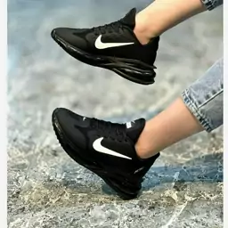 کتونی نایک مشکی و سفید زنانه دخترانه کفش ونس اسپرت اسپورت لژدار کپسولی لژ دار نایکی NIKE رانینگ ورزشی شیک سبک راحت نوزده