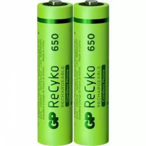 باتری نیم قلمی شارژ ی 650mAh جی پی ReCyko