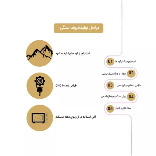 دیگ سنگی 4 نفره مدل مانا با دسته استیل (دیزی سنگی)