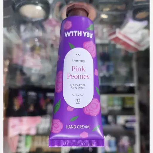 کرم مرطوب کننده دست ویت یو حاوی عصاره گل پیونی 50 میلی لیتر With You Pink Peonies Hand Cream