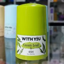 رول ضد تعریق زنانه ویت یو مدل Green Leaf حجم 50 میلی لیتر With you Deo Roll on Green Leaf