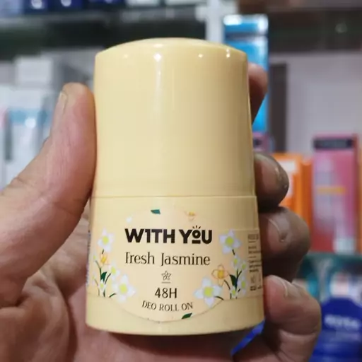 رول ضد تعریق زنانه ویت یو مدل Fresh Jasmine حجم 50 میلی لیتر With you Deo Roll on Fresh Jasmine