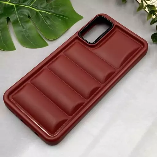 قاب گوشی Galaxy A30S / Galaxy A50S / Galaxy A50 سامسونگ پافری Solid Case سیلیکونی متال برجسته اسپرت زرشکی کد 16148