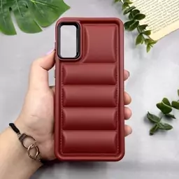 قاب گوشی Galaxy A30S / Galaxy A50S / Galaxy A50 سامسونگ پافری Solid Case سیلیکونی متال برجسته اسپرت زرشکی کد 16148