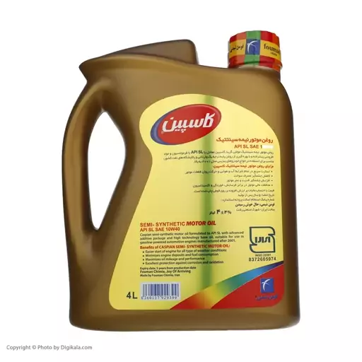 روغن موتور کاسپین مدل 10W-40 SL حجم 4 لیتر