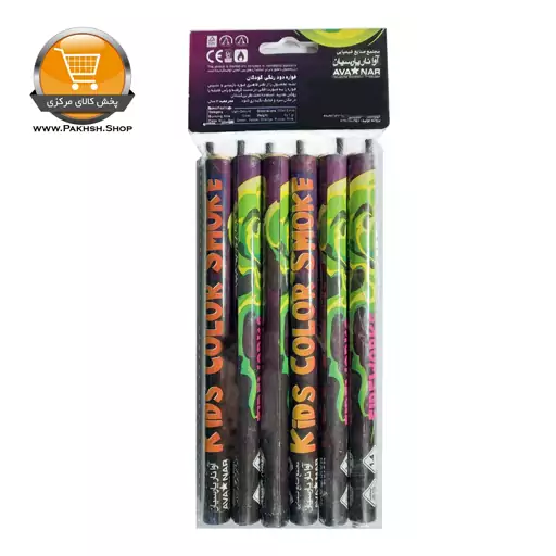 فواره دود رنگی کودکان آوا مدل Fire Works بسته 6 عددی