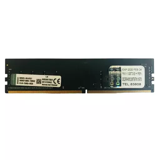 رم دسکتاپ DDR4 تک کاناله 2400 مگاهرتز CL15 کینگستون مدل KVR ظرفیت 8 گیگابایت