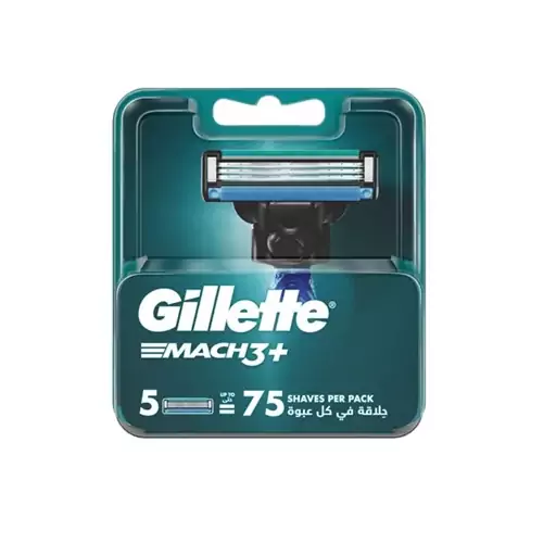 تیغ یدک ژیلت Gillette مدل +Mach3 سه لبه بسته 5 عددی