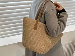 کیف دوشی زنانه حصیری IOS/Aiguoshi New Tote Women&#39;s Bags Straw 6787