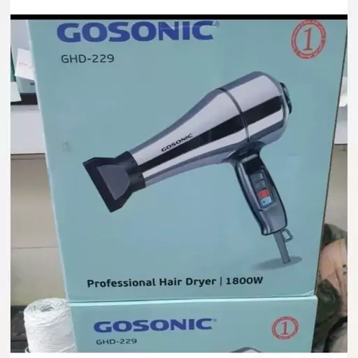 سشوار گوسونیک224 تمام استیل دکمه بغل بسیار قوی 1600 وات گاسونیک gosonic