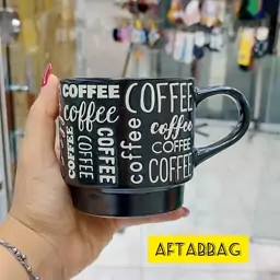 ماگ سرامیکی مشکی Coffee